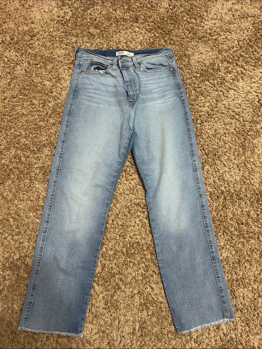 Signature by Levi Strauss Light Blue Straight Leg Jeans